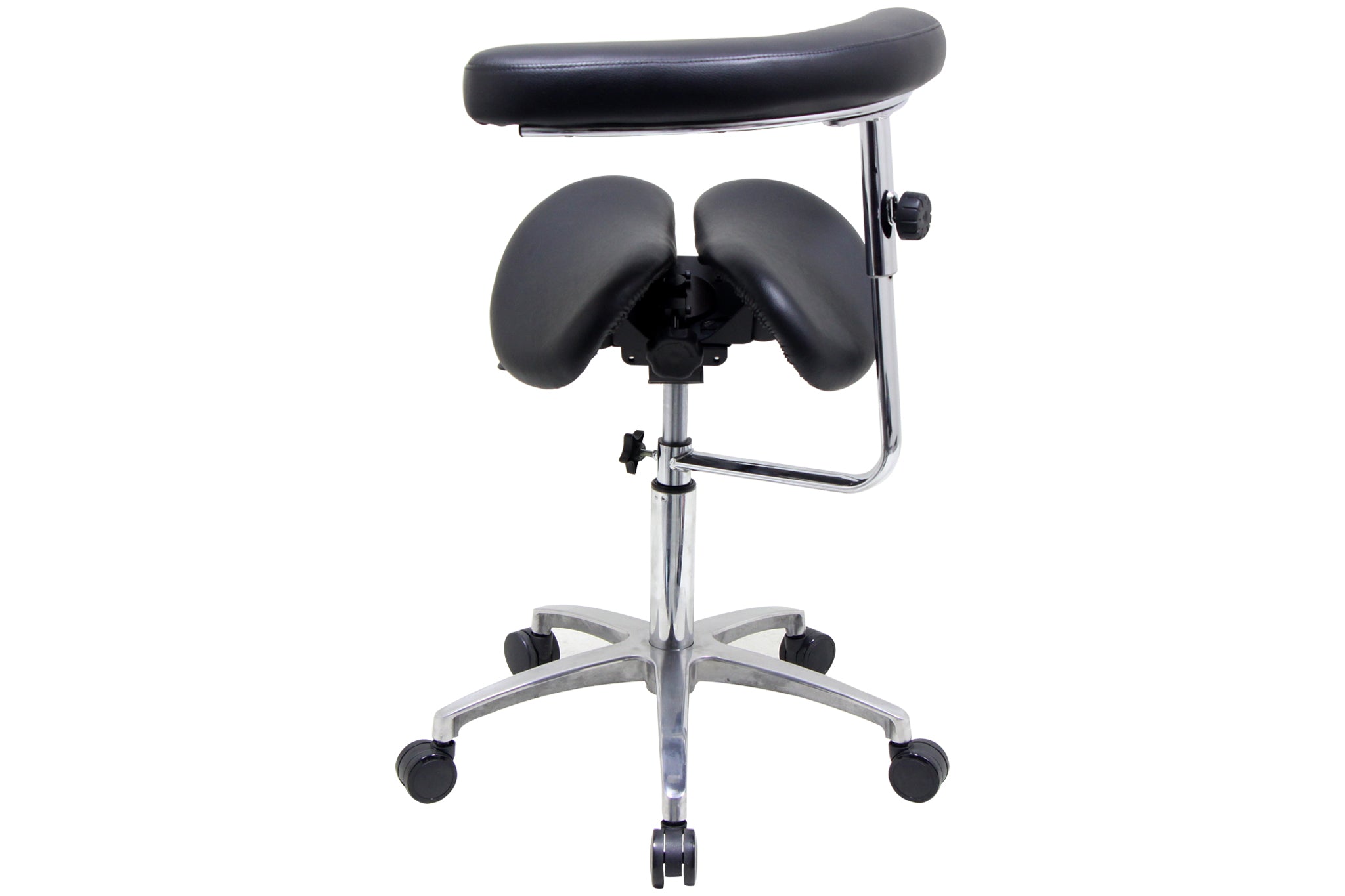 Twin Tiltable Saddle Stool with 360 Degree Arm Support Sit Healthier