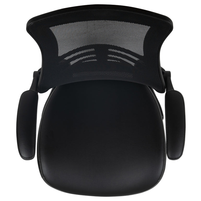 Mid-Back  Ergonomic Drafting Chair. LeatherSoft Seat | Sit Healthier