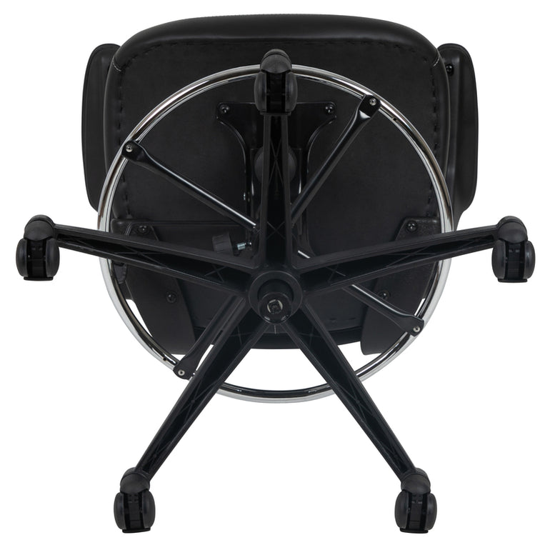 Mid-Back  Ergonomic Drafting Chair. LeatherSoft Seat | Sit Healthier
