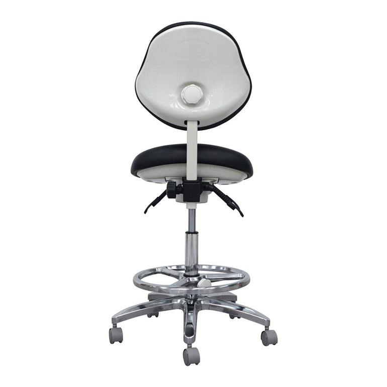 Saddle Style Dental Assistant Stool with Footrest | Sit Healthier