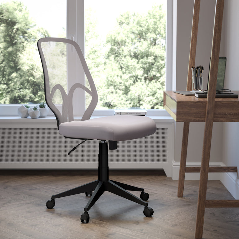 High Back Light Grey Mesh Office Chair | Sit Healthier
