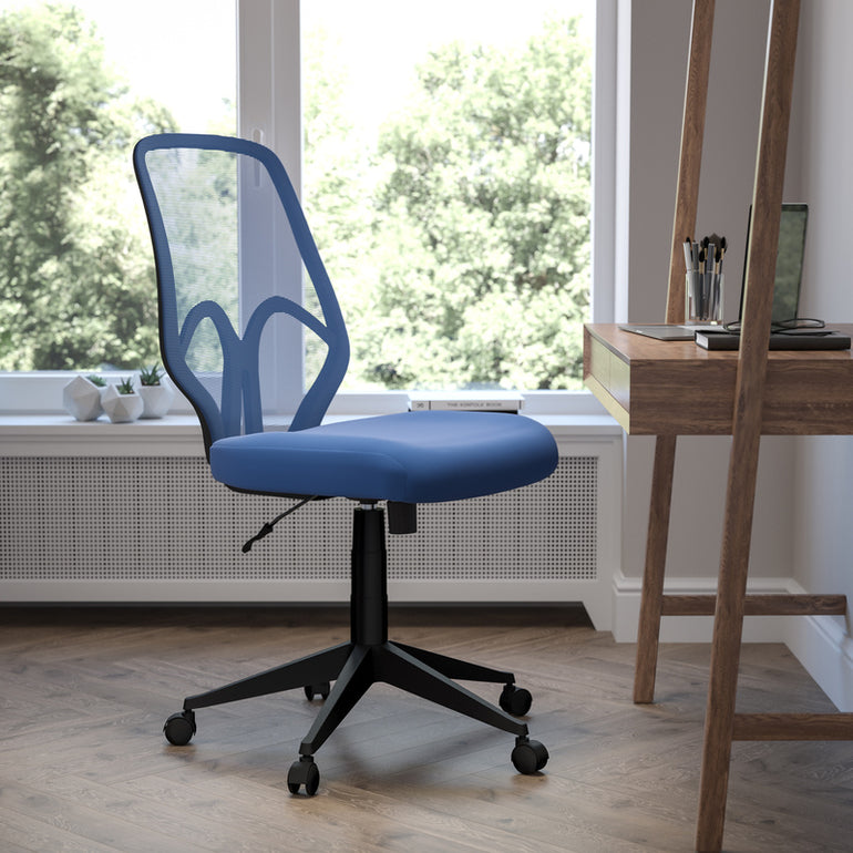 High Back Navy Mesh Office Chair | Sit Healthier