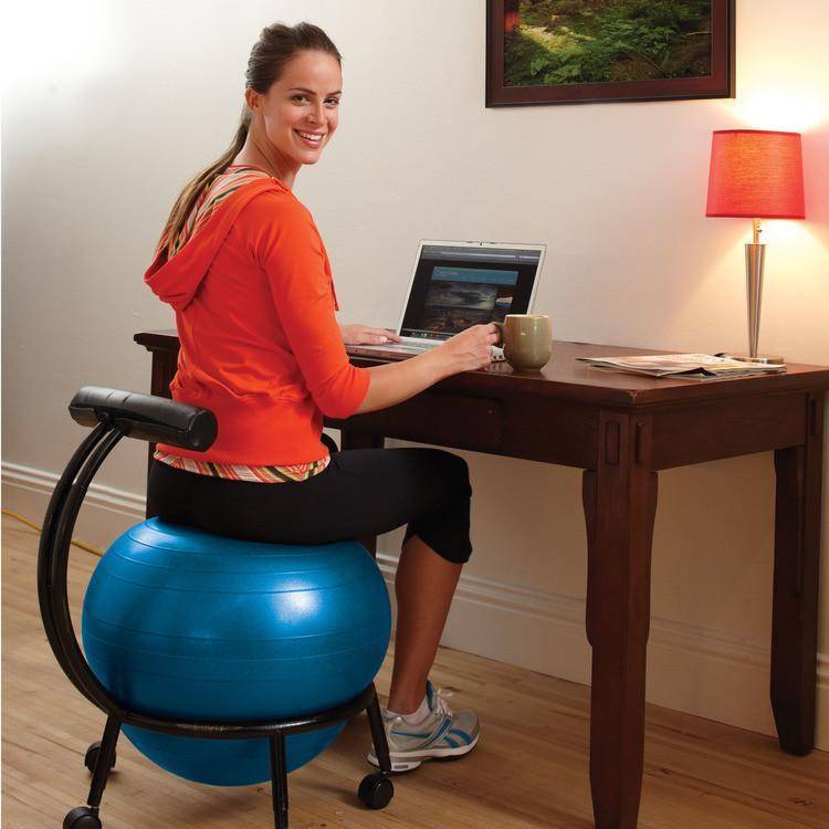 Swiss Ball Chair With Exercise Ball Swiss Ball Ball Work Chair