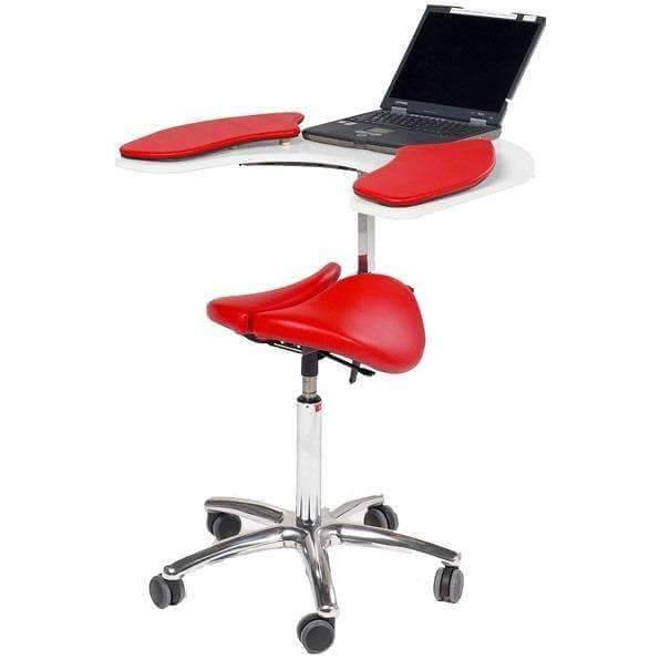 Salli Ergonomic Twin Saddle Chair with Elbow Table | SitHealthier.com