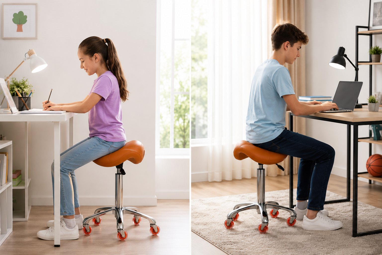 Is a Saddle Chair Good for Kids or Teens? - Sit Healthier