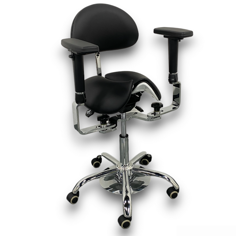 ErgoFlex ComfortPro Split Saddle Chair with Fot Activate Height Controller | Sit Healthier