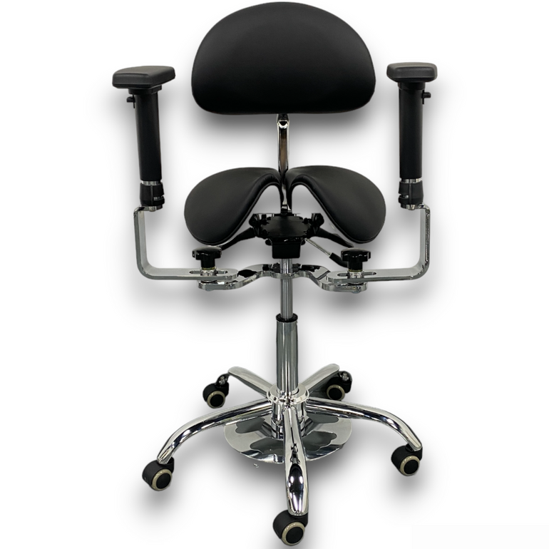 ErgoFlex ComfortPro Split Saddle Chair with Fot Activate Height Controller | Sit Healthier