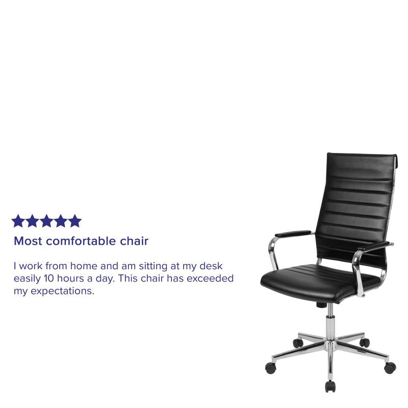 High Back Black Mesh Contemporary Swivel Office Chair | Sit Healthier