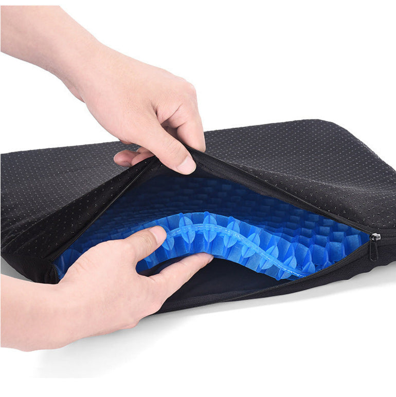 Ergonomic Square Honeycomb Gel Seat Cushion with Breathable Mesh Cover | Sit Healthier