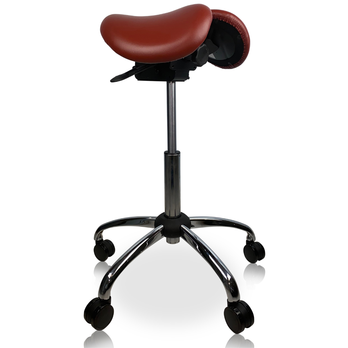 USA Patent Twin Adjustable Saddle Stool Tilt-Able Seat | Sit Healthier