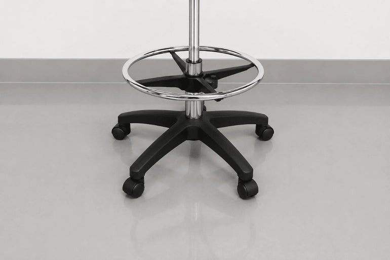 Adjustable Aluminum Footrest Ring for Stools and Chairs | Sit Healthier - Sit Healthier