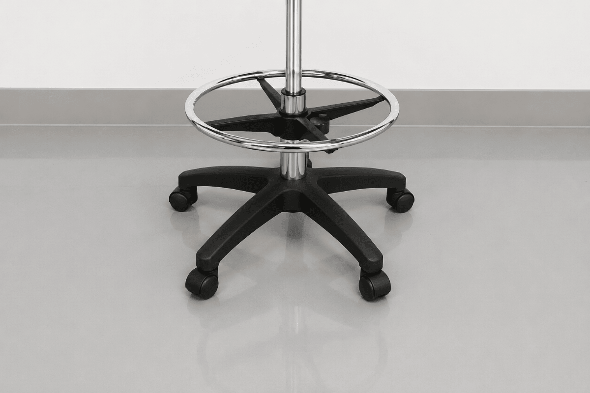 Adjustable Aluminum Footrest Ring for Stools and Chairs | Sit Healthier - Sit Healthier