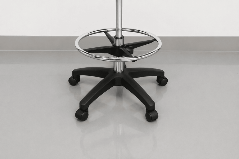 Adjustable Aluminum Footrest Ring for Stools and Chairs | Sit Healthier - Sit Healthier