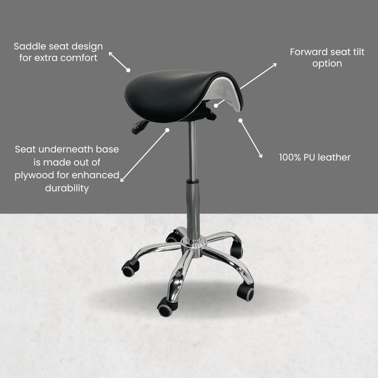CoreAlign Ergonomic Saddle Stool with Seat Tilt - Sit Healthier