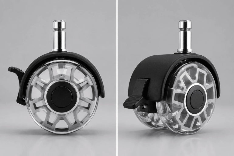 Dual Inline Wheels for Sit Healthier Chairs and Stools - Sit Healthier