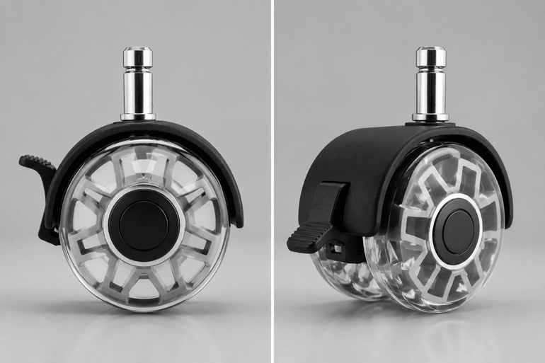 Dual Inline Wheels for Sit Healthier Chairs and Stools - Sit Healthier