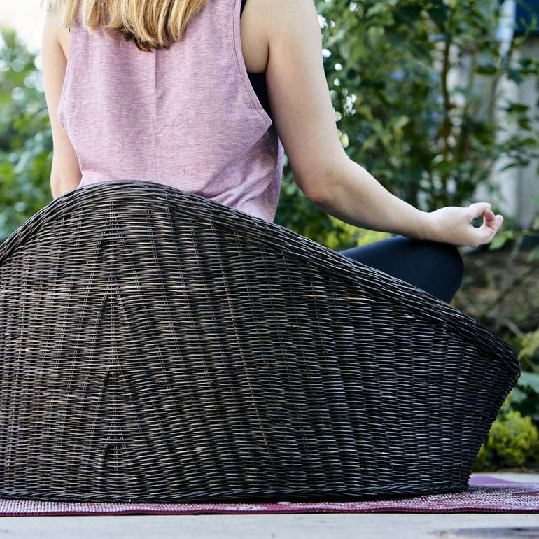 Earth-Friendly Ergonomic Rattan Meditation Chair - Sit Healthier