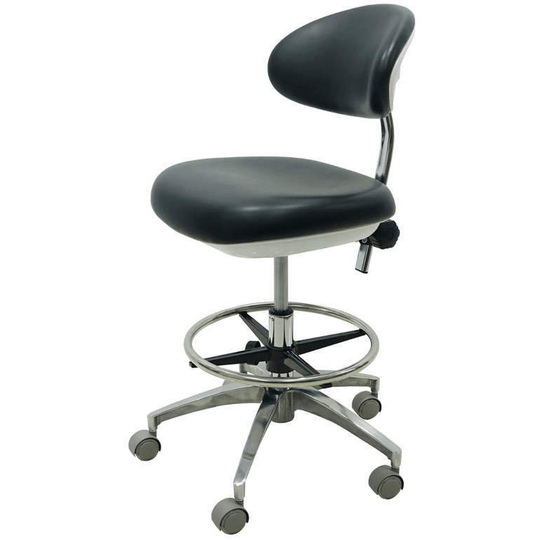 Ergonomic Medical or Dental Operator Chair with Concave Backrest and Footrest - Sit Healthier