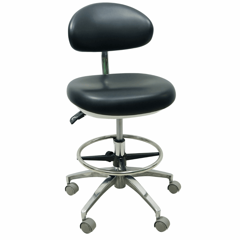 Ergonomic Medical or Dental Operator Chair with Concave Backrest and Footrest - Sit Healthier