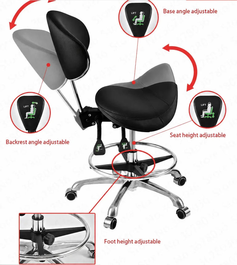 Ergonomic Saddle Seat for Medical & Dental Use - Sit Healthier