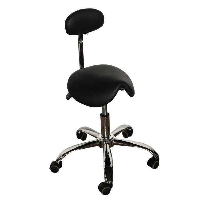 Ergonomic Saddle Stool With Lumbar Support for Better Back - Sit Healthier
