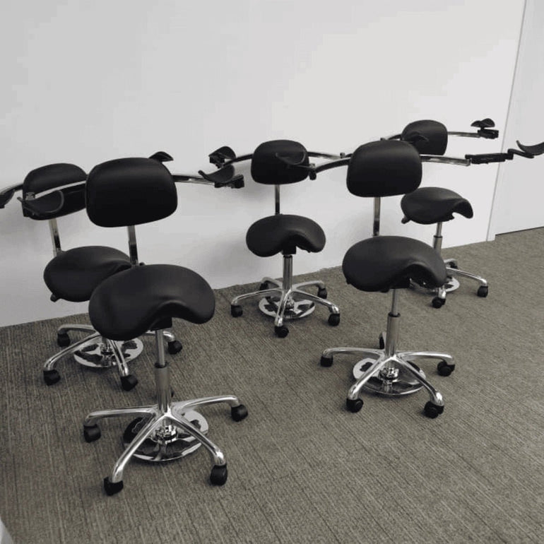 ErgoRest Saddle Shape Chair with Footcontroller for Any Profession - Sit Healthier
