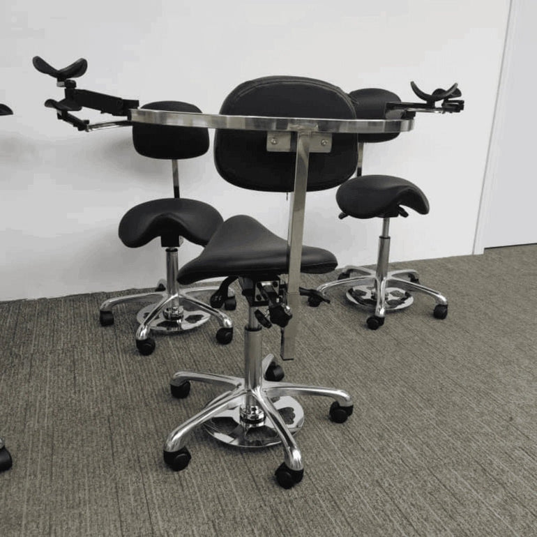 ErgoRest Saddle Shape Chair with Footcontroller for Any Profession - Sit Healthier