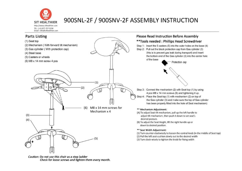 Genuine Leather USA Patented English Style Steel Plated Saddle Chair - Sit Healthier
