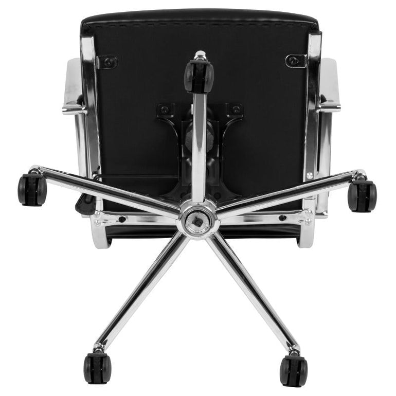 High Back Black Leather Contemporary Executive Swivel Office Chair with LeatherBack - Sit Healthier