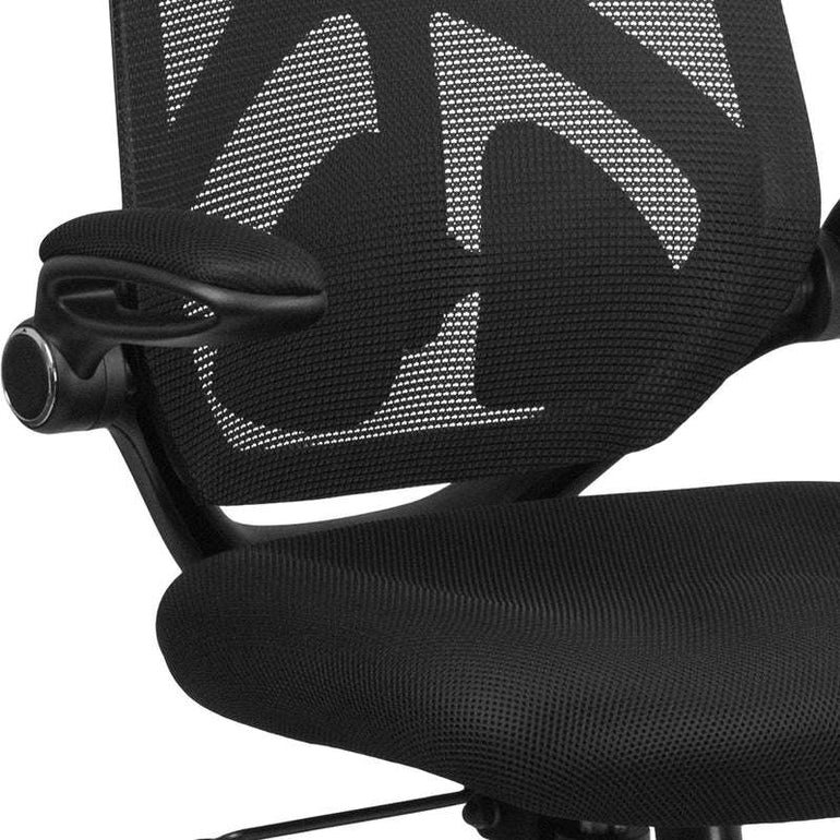High Back Black Mesh Executive Swivel Ergonomic Office Chair with Adjustable Lumbar - Sit Healthier