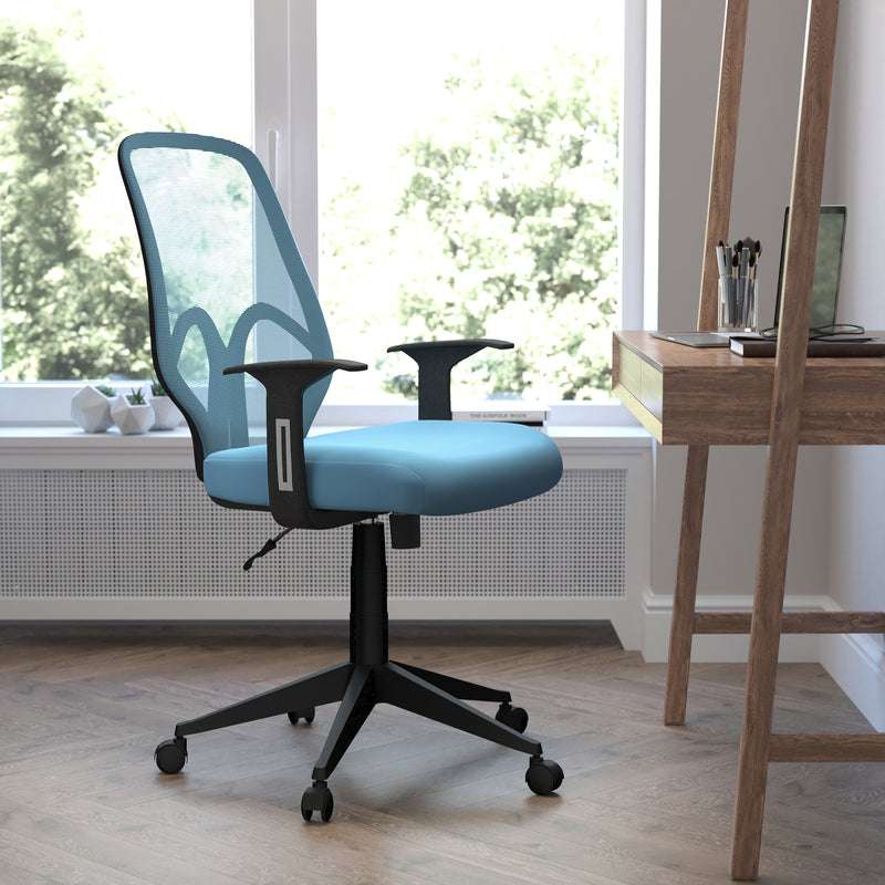 High Back Black Mesh Office Chair with Arms - Sit Healthier