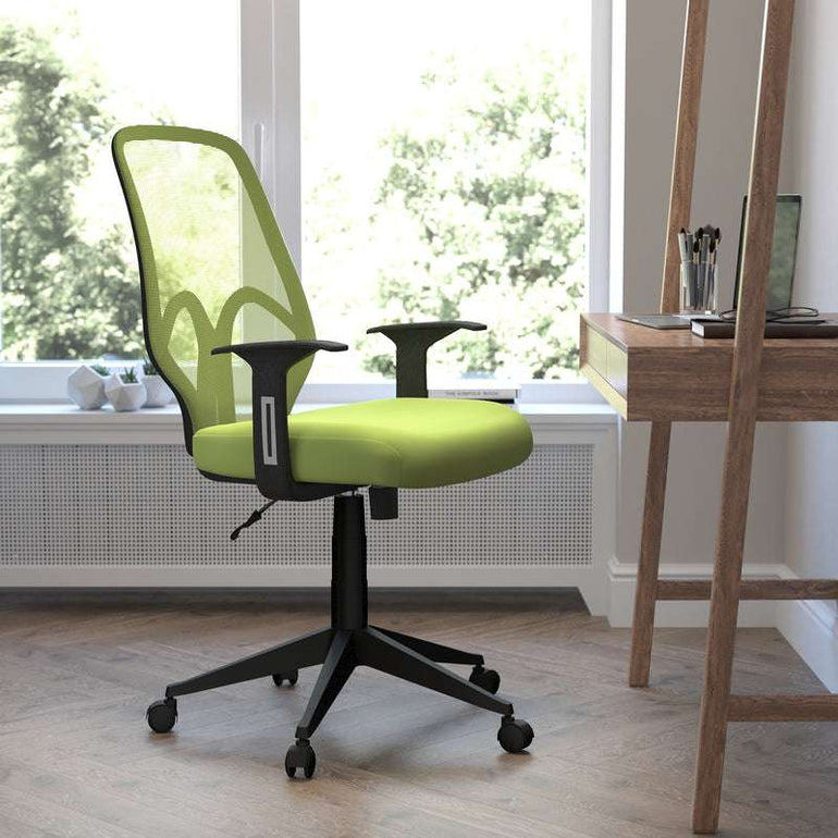 High Back Black Mesh Office Chair with Arms - Sit Healthier