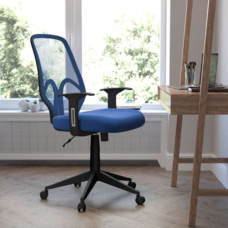 High Back Black Mesh Office Chair with Arms - Sit Healthier
