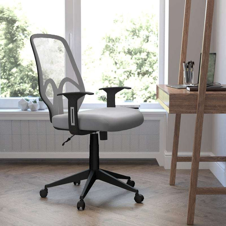 High Back Black Mesh Office Chair with Arms - Sit Healthier