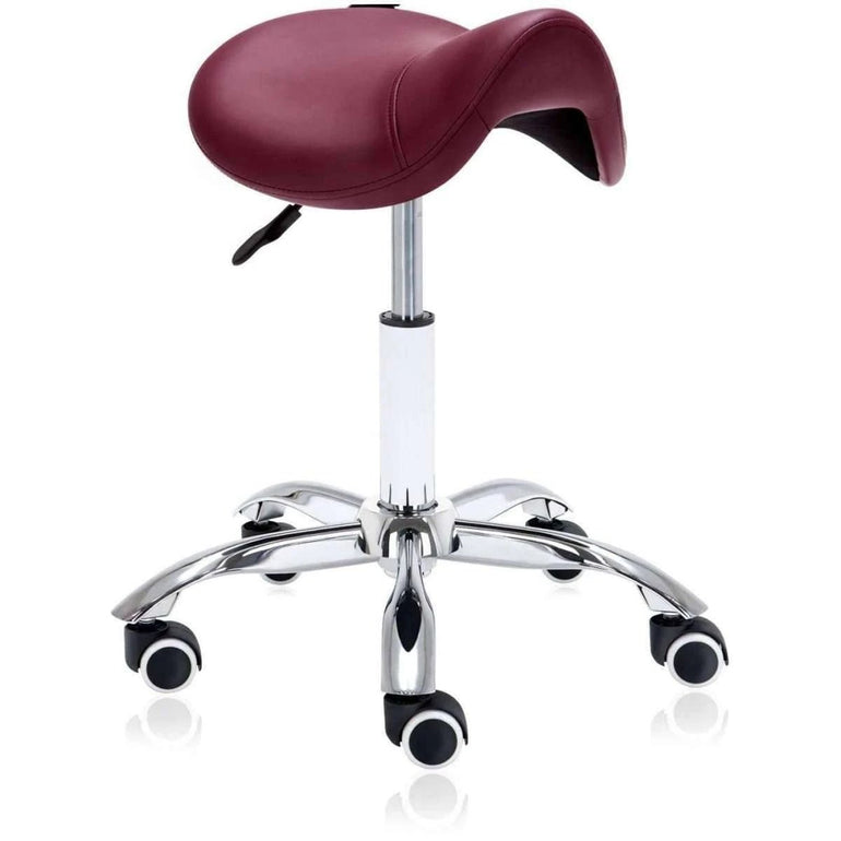 Hydraulic Saddle Rolling Ergonomic Medical Stool - Sit Healthier
