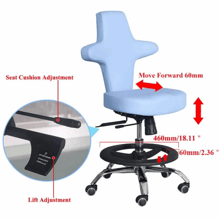 Medical Surgeon Chair to Reduce Fatigue, Muscle Strain, Nerve Compression - Sit Healthier