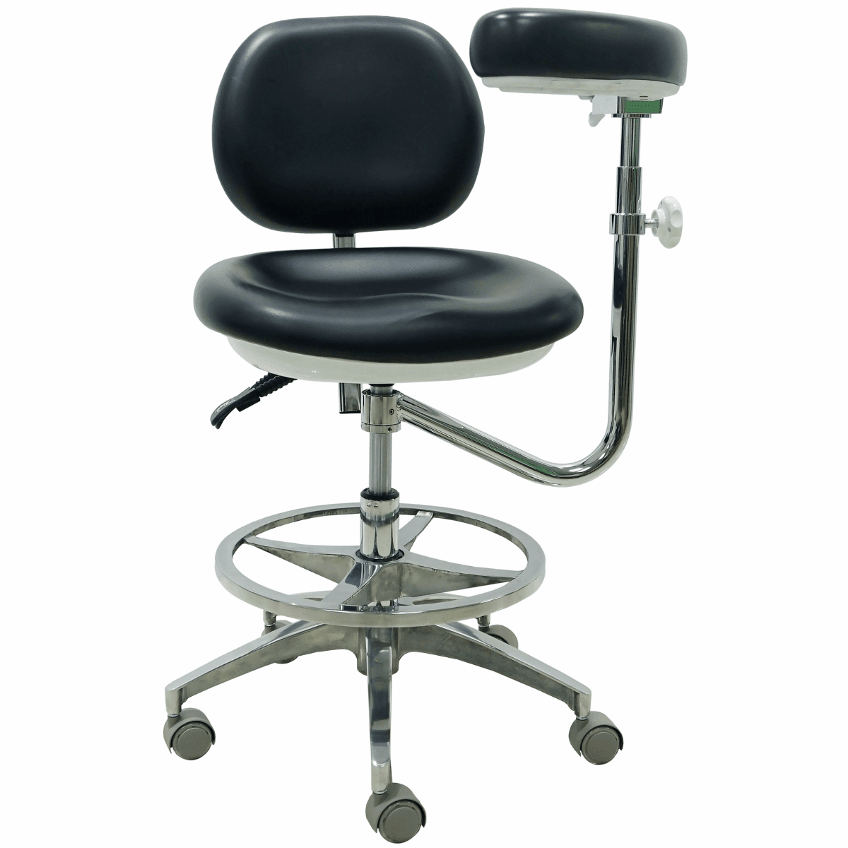 (Open Box) Ergonomic Medical or Dental Operator Chair with Footrest, Backrest and Handrest (SH18617) - Sit Healthier