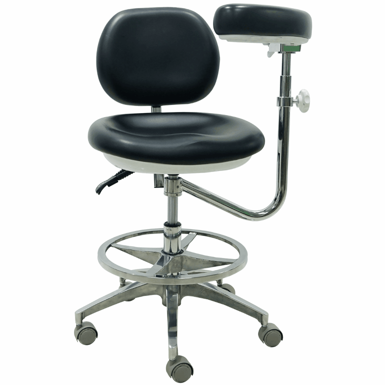 (Open Box) Ergonomic Medical or Dental Operator Chair with Footrest, Backrest and Handrest (SH18617) - Sit Healthier