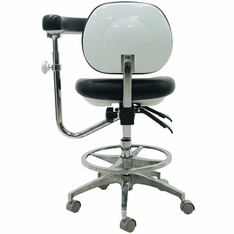 (Open Box) Ergonomic Medical or Dental Operator Chair with Footrest, Backrest and Handrest (SH18617) - Sit Healthier