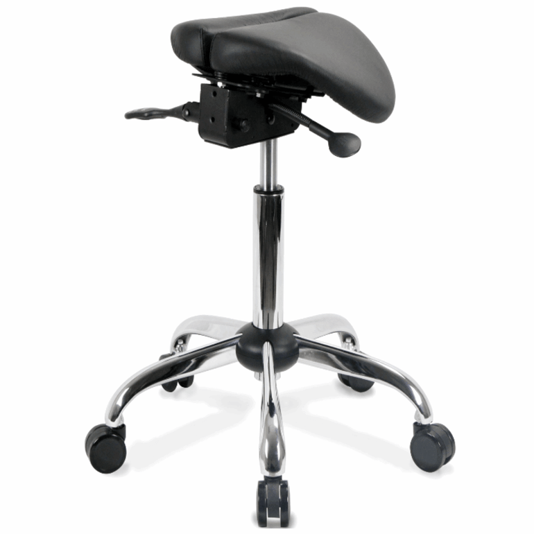 [Open Box] USA Patented Twin Tiltable Saddle Stool with Adjustable Seat Width (SH15332) - Sit Healthier