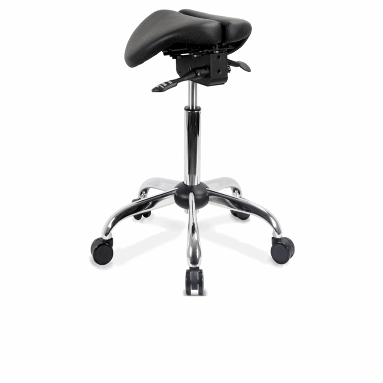 [Open Box] USA Patented Twin Tiltable Saddle Stool with Adjustable Seat Width (SH15332) - Sit Healthier