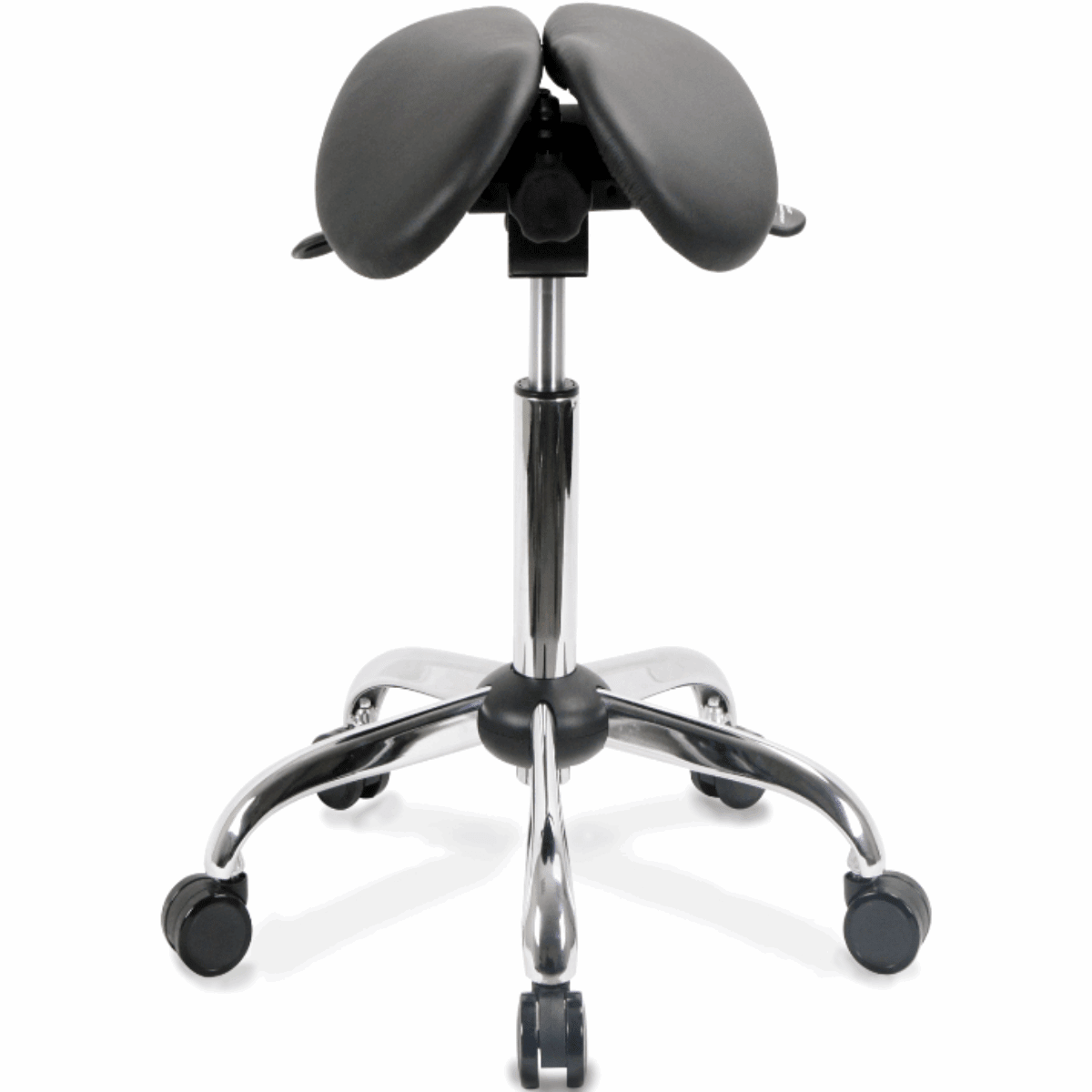 [Open Box] USA Patented Twin Tiltable Saddle Stool with Adjustable Seat Width (SH15332) - Sit Healthier