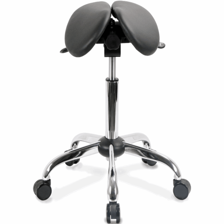[Open Box] USA Patented Twin Tiltable Saddle Stool with Adjustable Seat Width (SH15332) - Sit Healthier