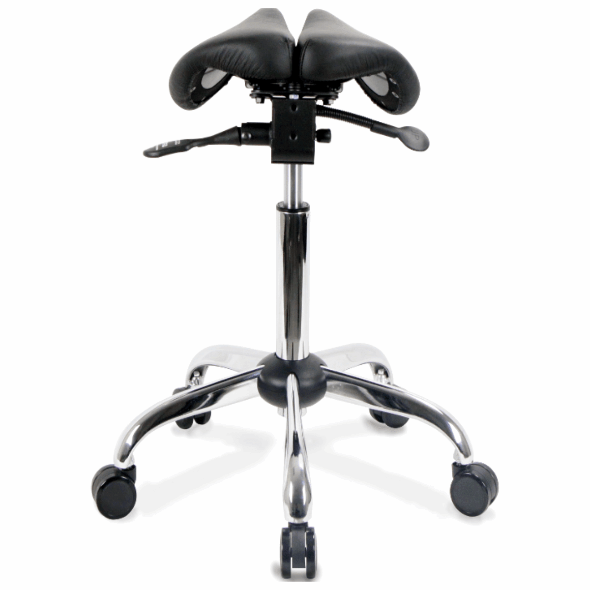 [Open Box] USA Patented Twin Tiltable Saddle Stool with Adjustable Seat Width (SH15332) - Sit Healthier