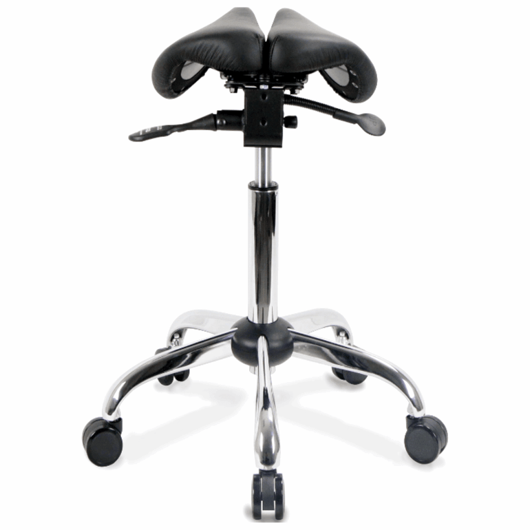 [Open Box] USA Patented Twin Tiltable Saddle Stool with Adjustable Seat Width (SH15332) - Sit Healthier