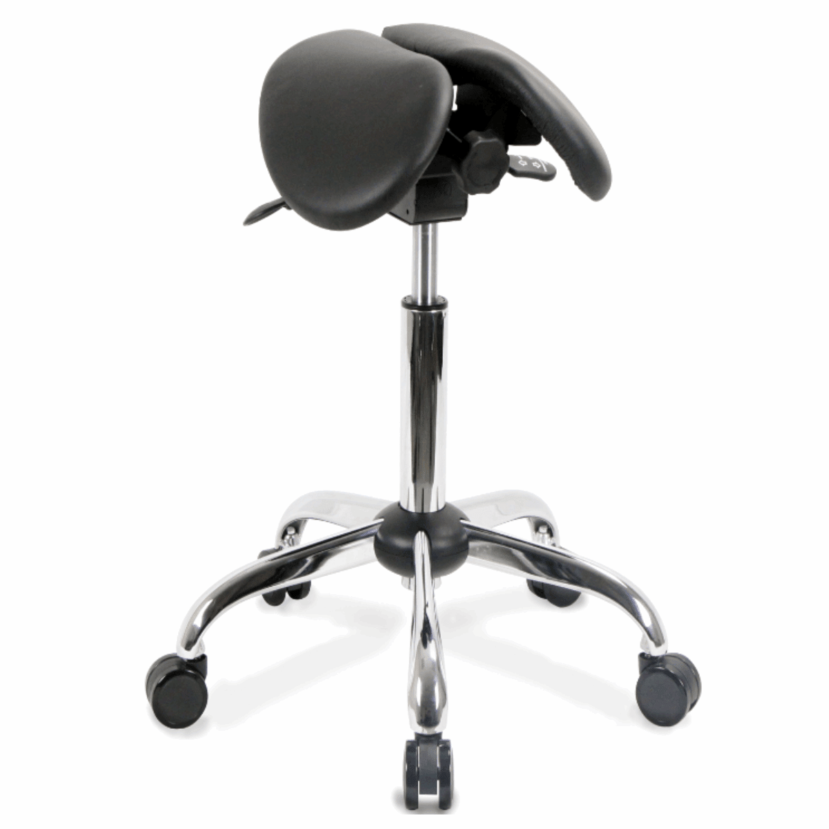 [Open Box] USA Patented Twin Tiltable Saddle Stool with Adjustable Seat Width (SH15332) - Sit Healthier