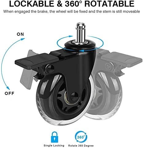 Rollerblade Wheels 3" Inline Lockable - Set of 5 | SitHealthier - Sit Healthier