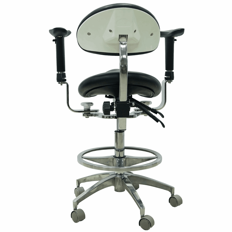 Saddle Chair with Swing-out Armrests/Elbow Supports - Sit Healthier