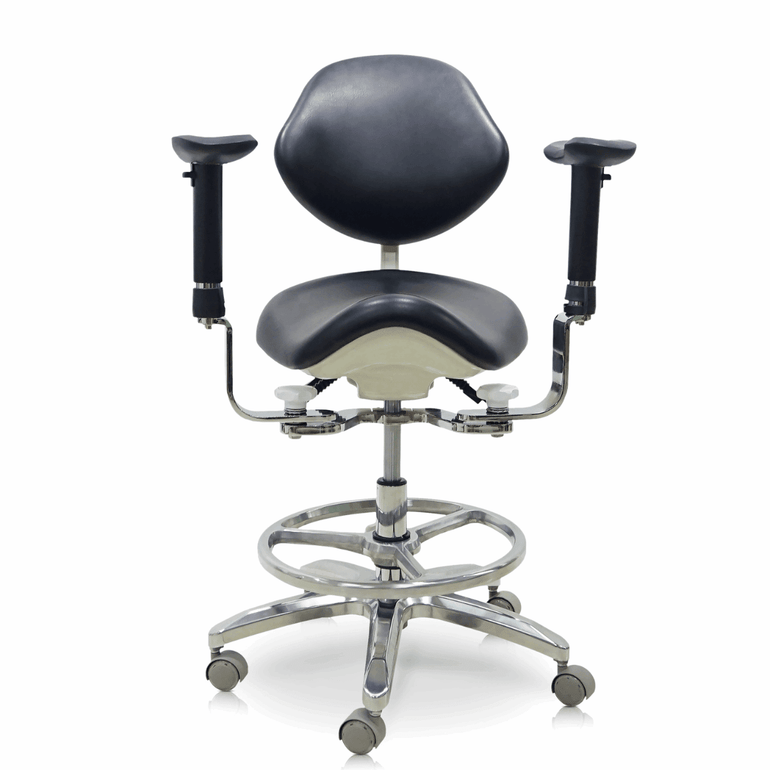 Saddle Chair with Swing-out Armrests/Elbow Supports - Sit Healthier