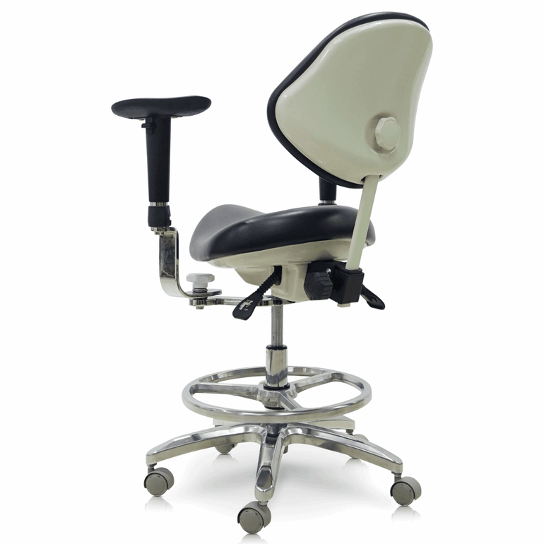 Saddle Chair with Swing-out Armrests/Elbow Supports - Sit Healthier